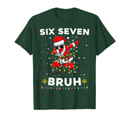 Six Seven Santa Christmas 6 7 Bruh Meme Gen Alpha Boys 67 T-Shirt