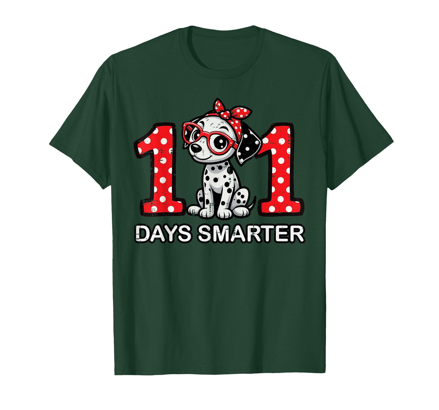 100 Days Smarter Dalmatian 100 Days 100th Day of School Kids T-Shirt