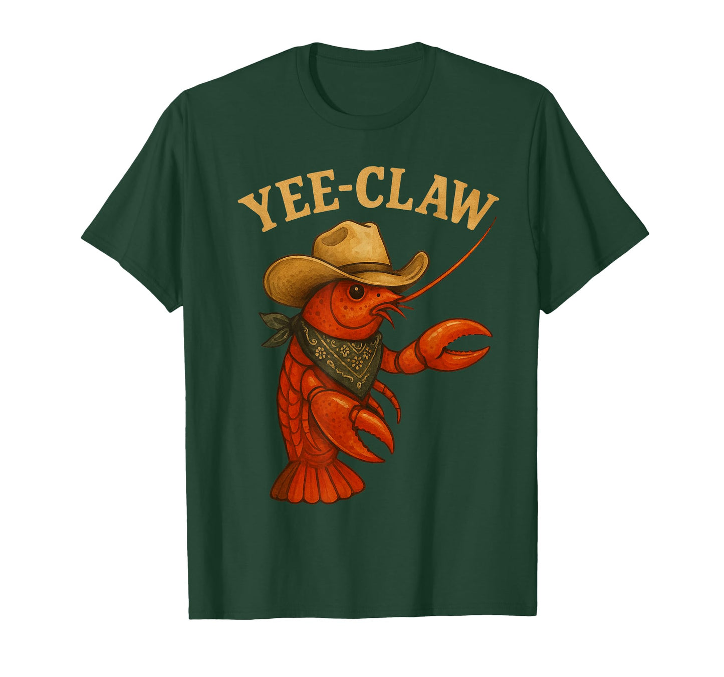 Yee Claw Funny Crawfish Cajun Seafood Party Boys Kids Men T-Shirt