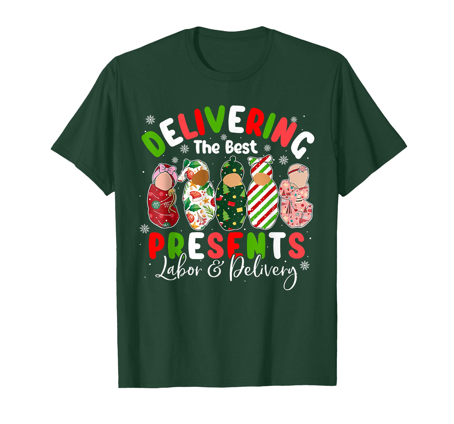 Delivering The Best Present Labor & Delivery Nurse Xmas T-Shirt