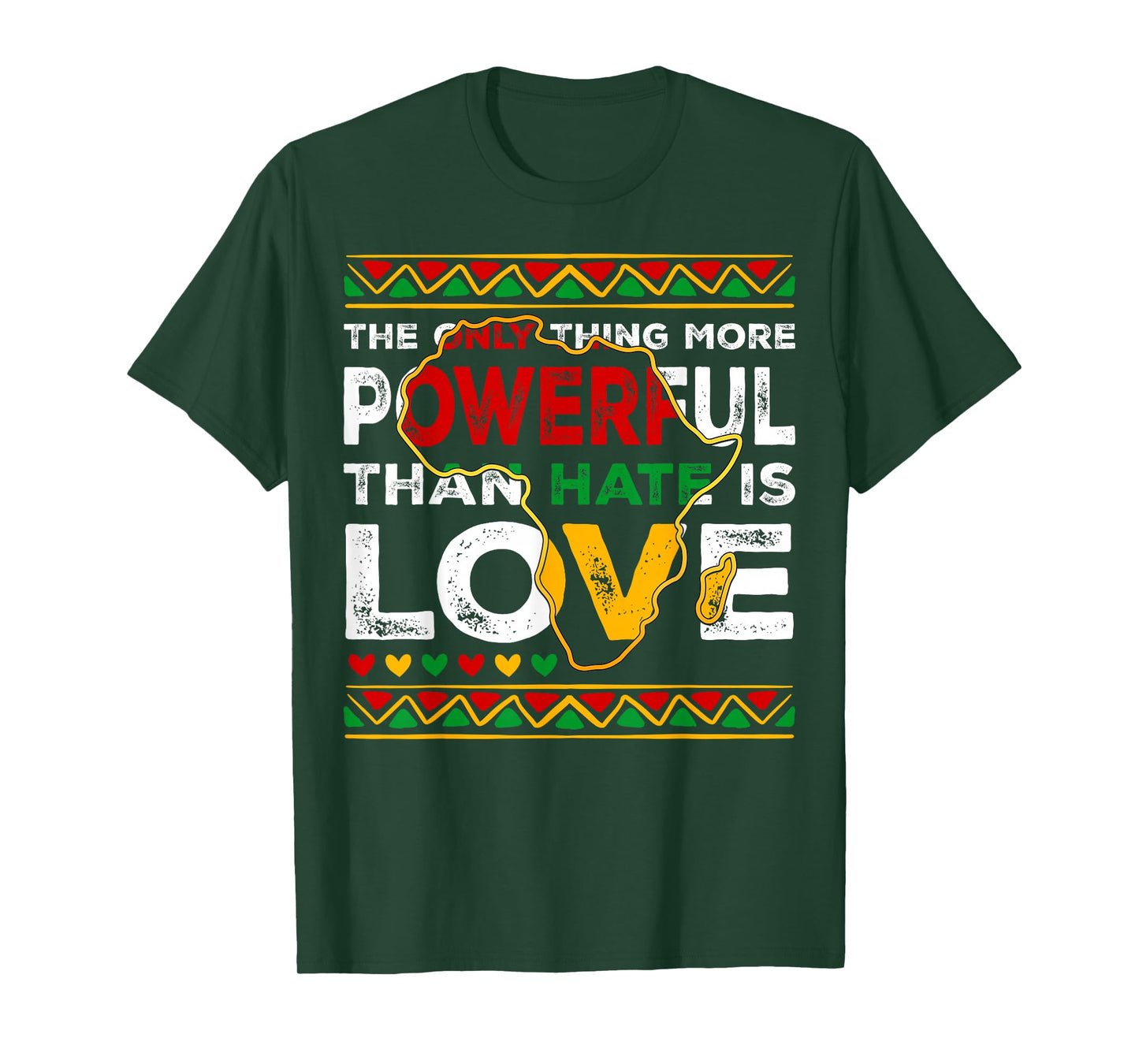 Love Powerful Than Hate Black History Month T-Shirt