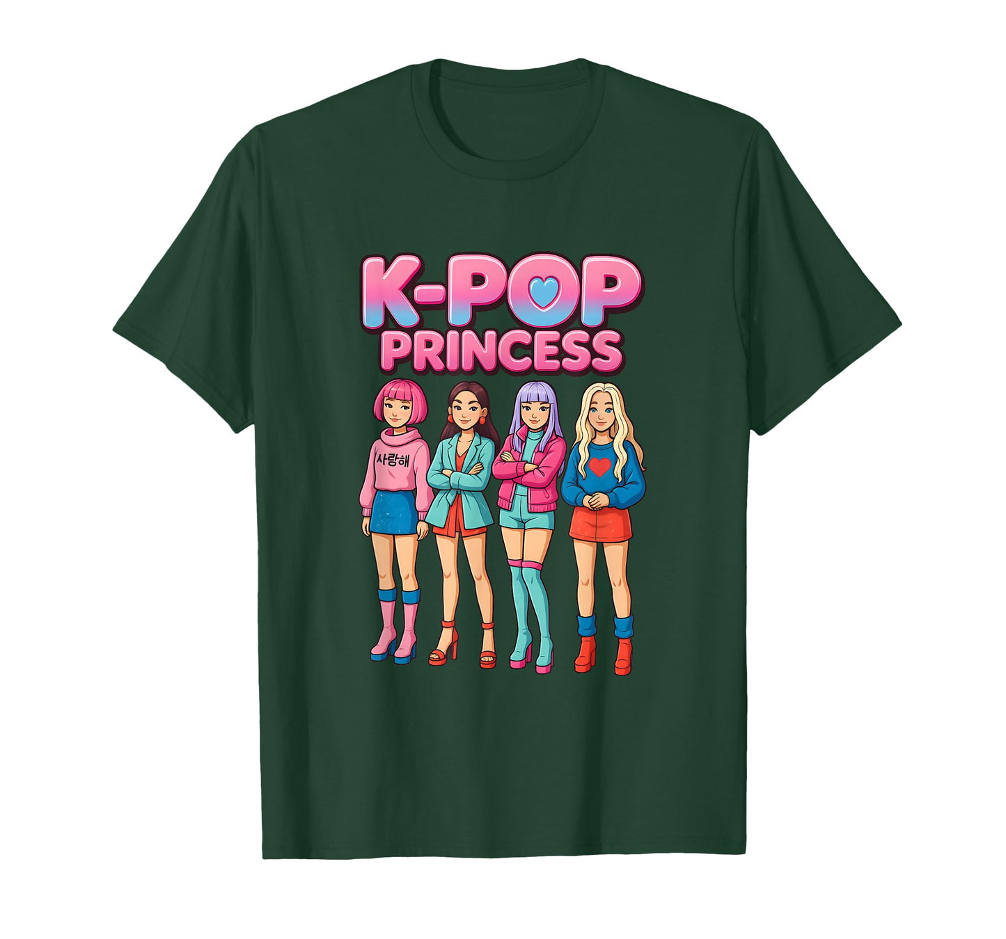 K-Pop Princess Korean Drama Music Girl Band Idol Fashion T-Shirt