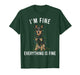 Australian Kelpie Christmas I'm Fine Everything is Fine T-Shirt