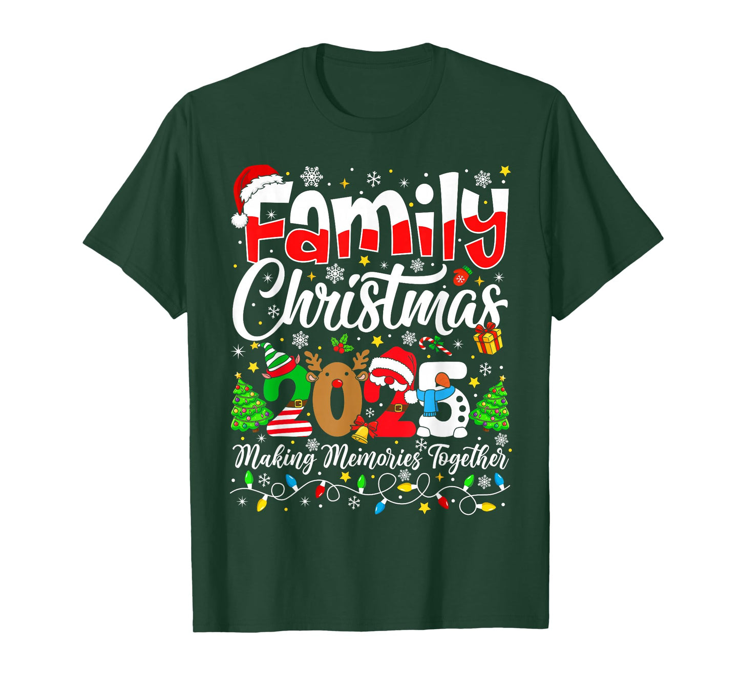 Family Christmas 2025 Matching Outfit Xmas Squad Santa T-Shirt