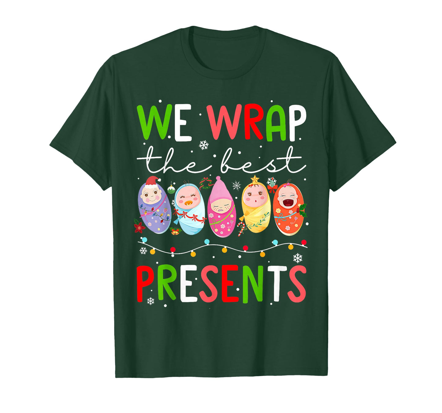 Mother Baby Unit Christmas Labor and Delivery Nurse Xmas T-Shirt