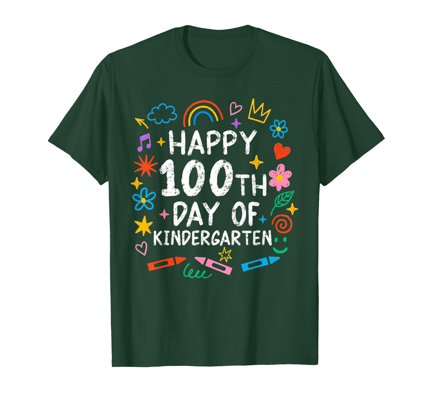 100 Days of Kindergarten Happy 100th Day of School Teachers T-Shirt