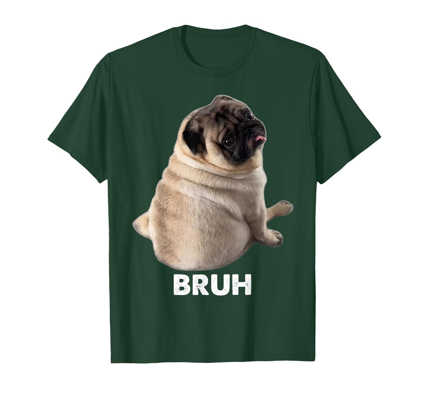 Pug says Bruh Pug Meme Adorable Dog Funny Humor Fashion Y2K T-Shirt