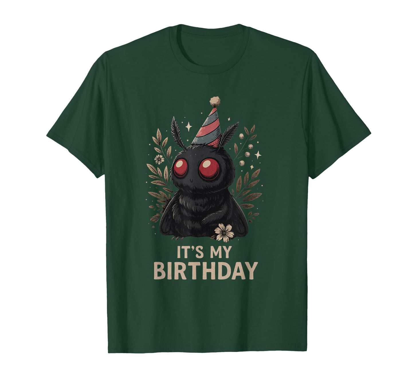 It's My Birthday Mothman Kawaii cryptid Humor Apparel T-Shirt