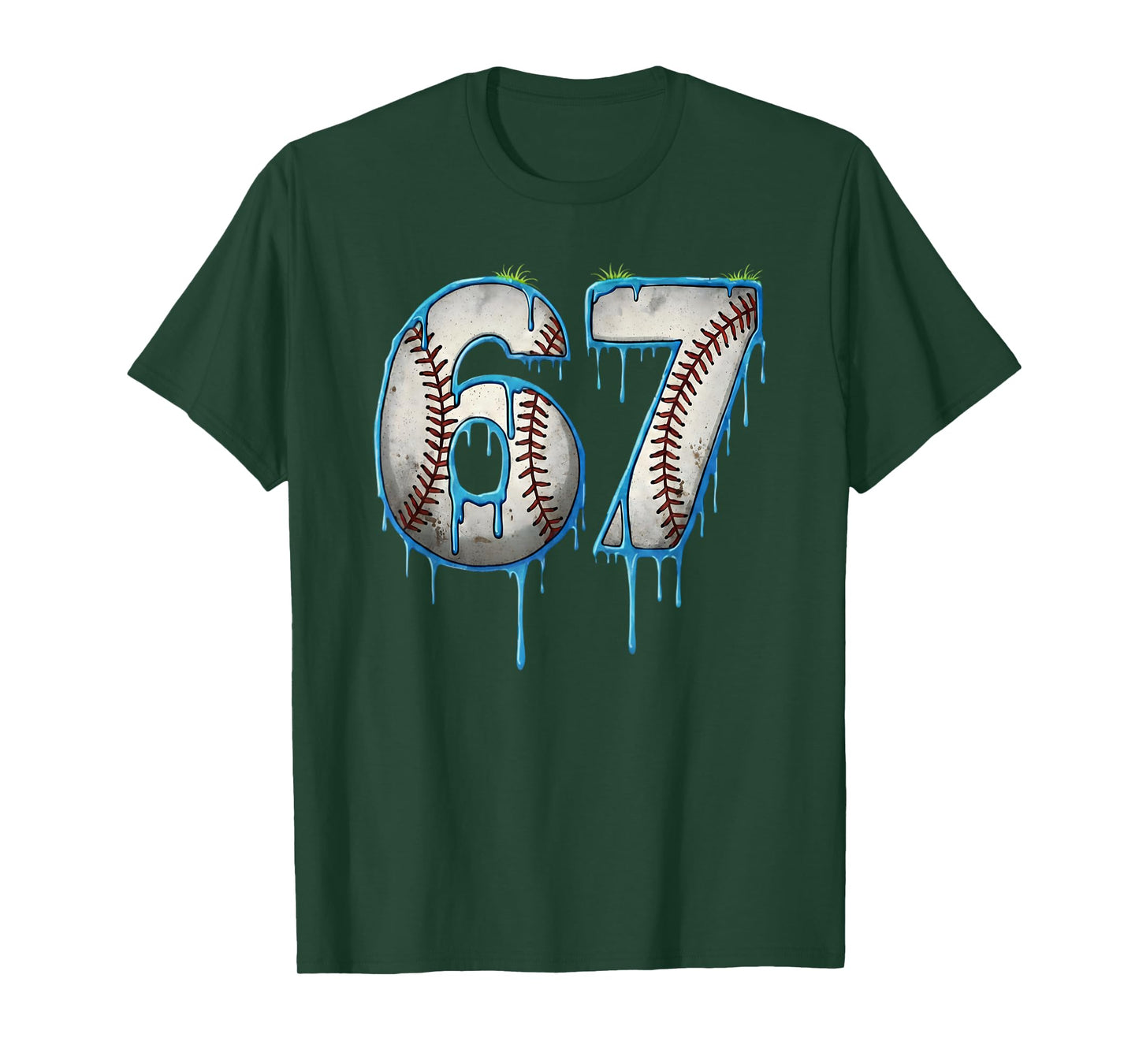 Baseball 67 Six Seven Meme Funny 6-7 Drip Baseball Boys Men T-Shirt