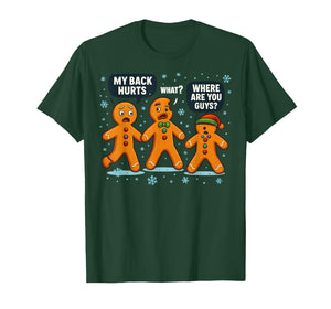 Funny Gingerbread Christmas Snow Cookie Design Men Women Kid T-Shirt