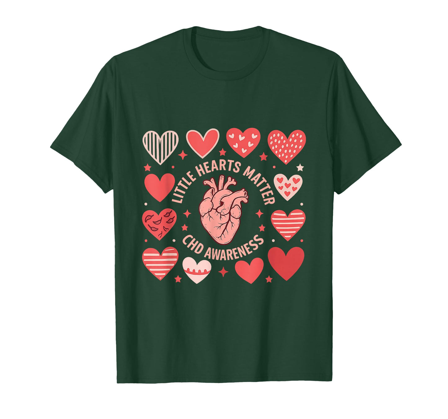 Heart Anatomy Valentine Little Hearts Matter CHD Awareness T-Shirt