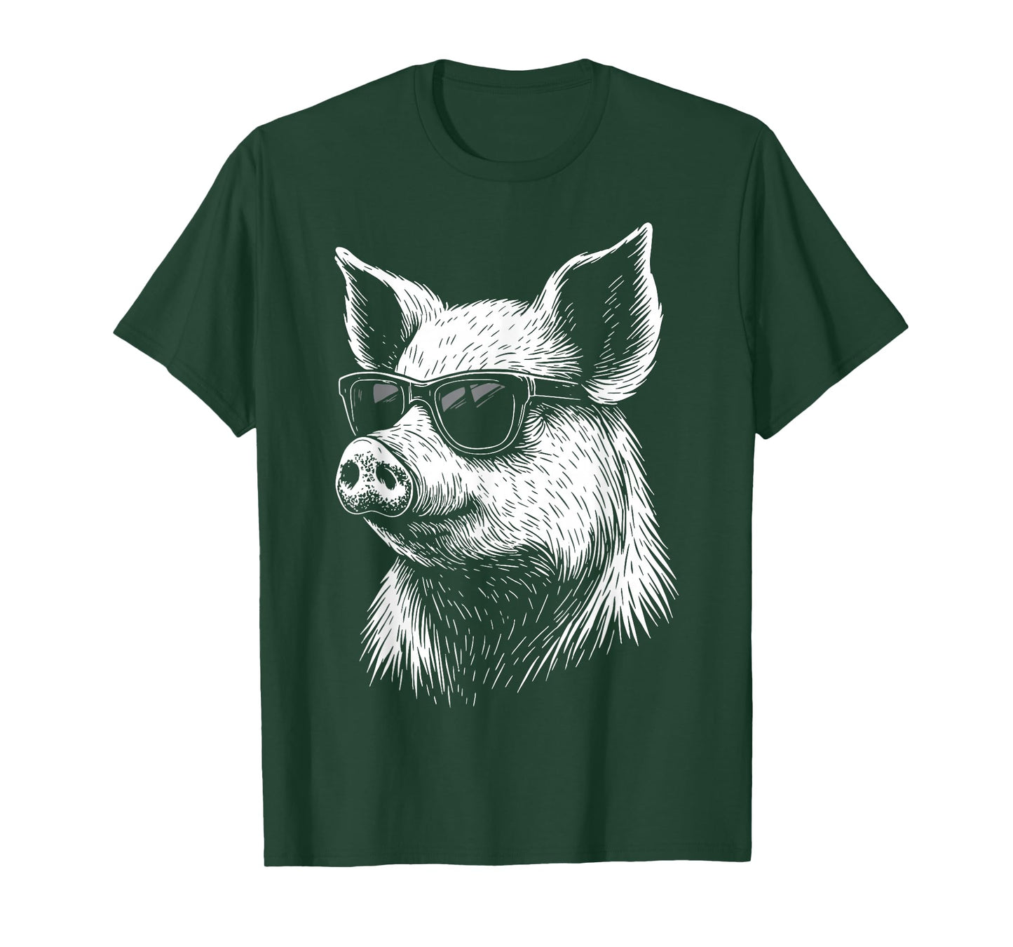 Pig Sunglasses Farmer T-Shirt