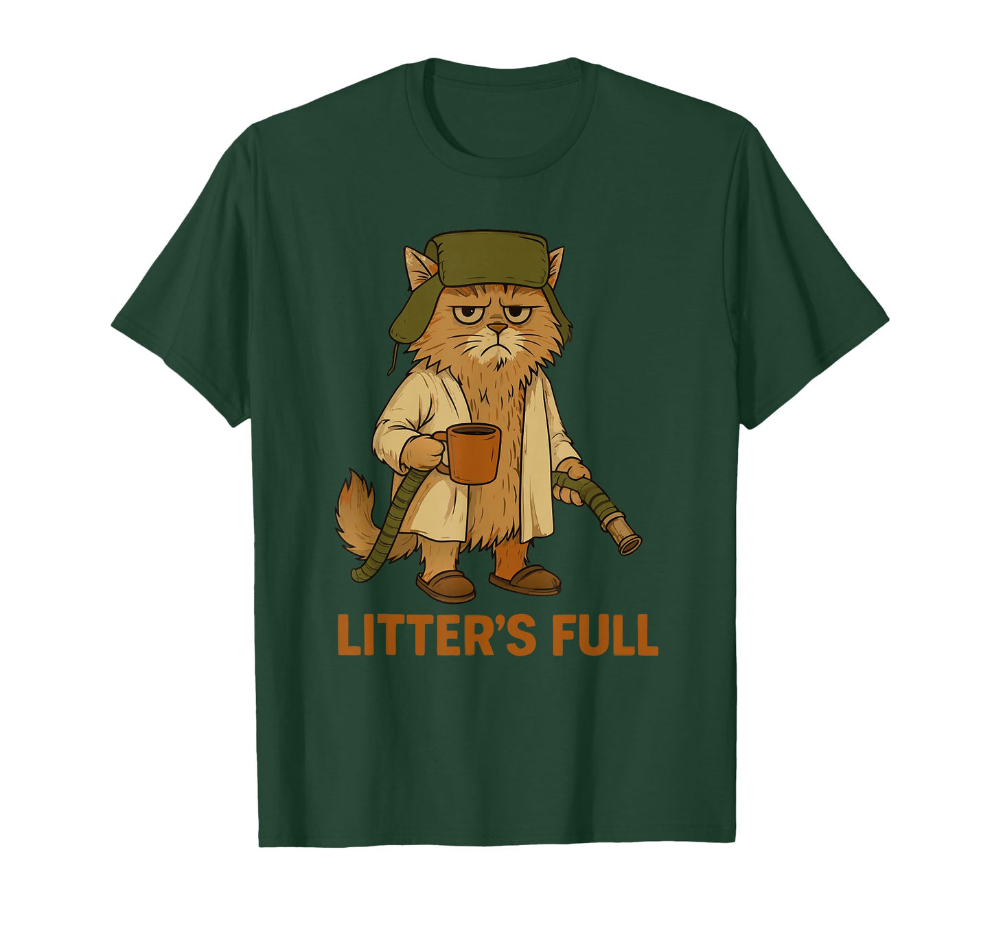 Litter’s Full Funny Cat Lovers Christmas Xmas T-Shirt