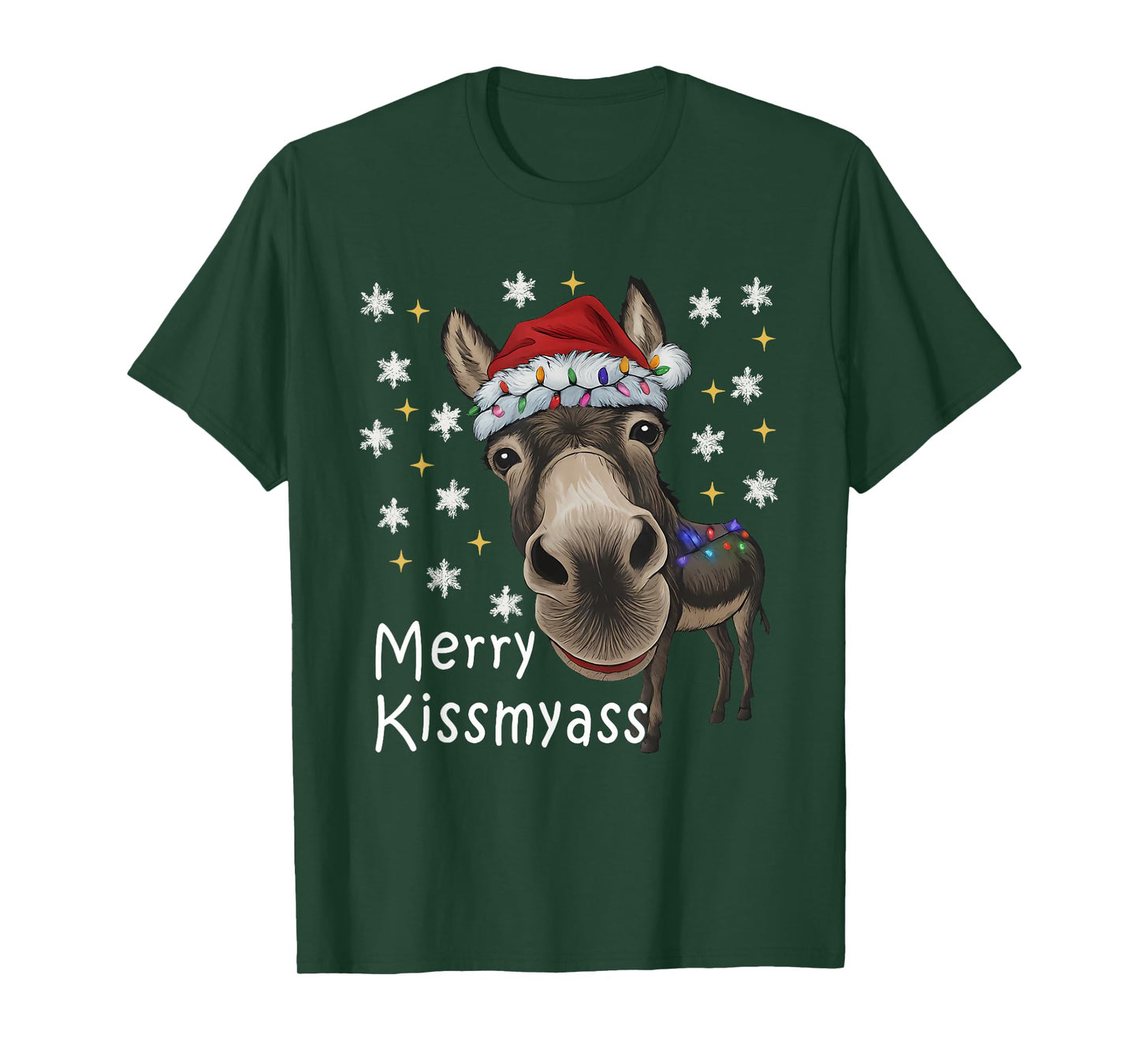 Merry KissMyAss Funny Christmas T-Shirt