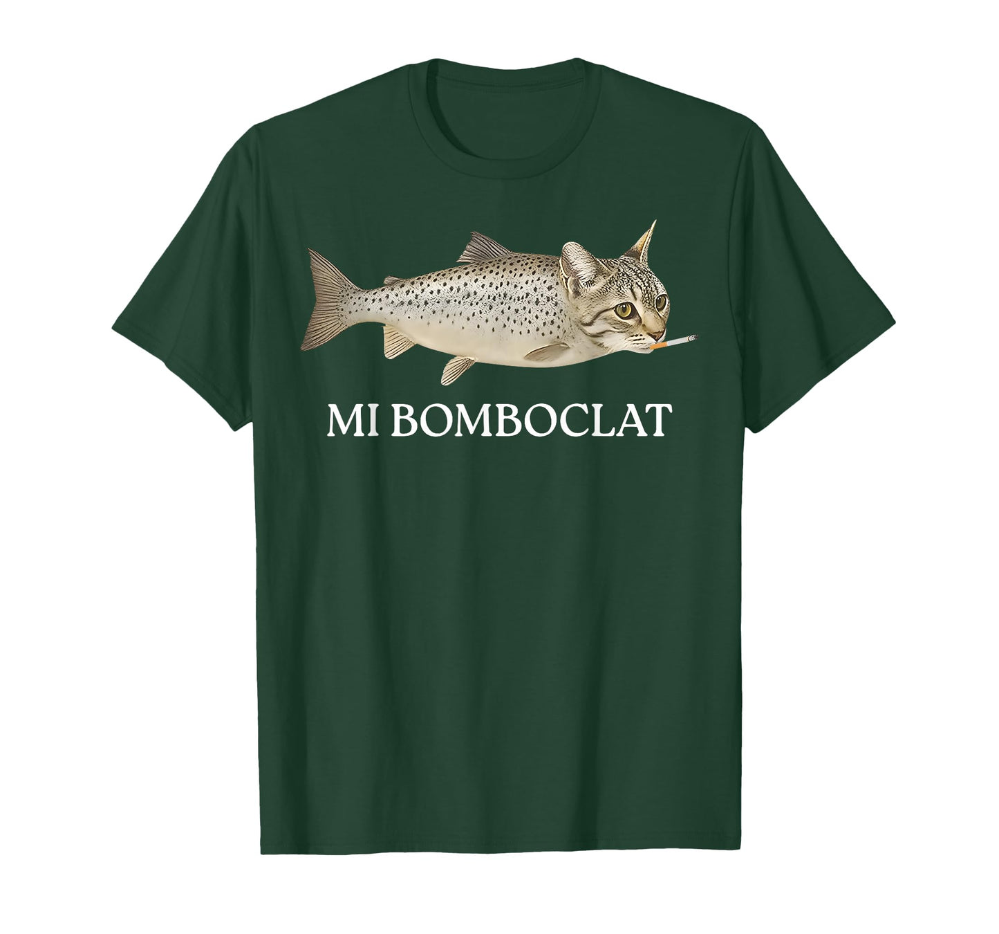 Bomboclat Fish Cat Meme Mi Bomboclat Silly Stupid Brainrot T-Shirt