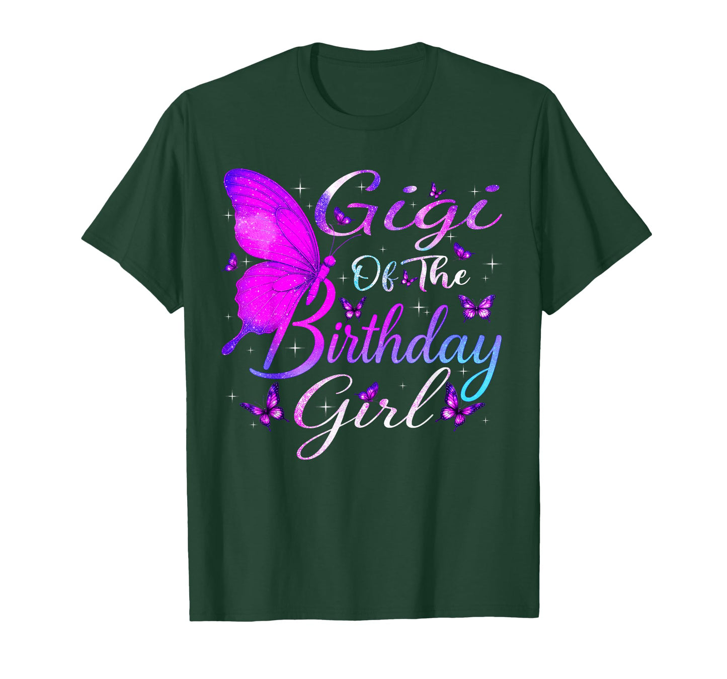 Gigi of The Birthday Girl Butterfly Party Matching Family T-Shirt