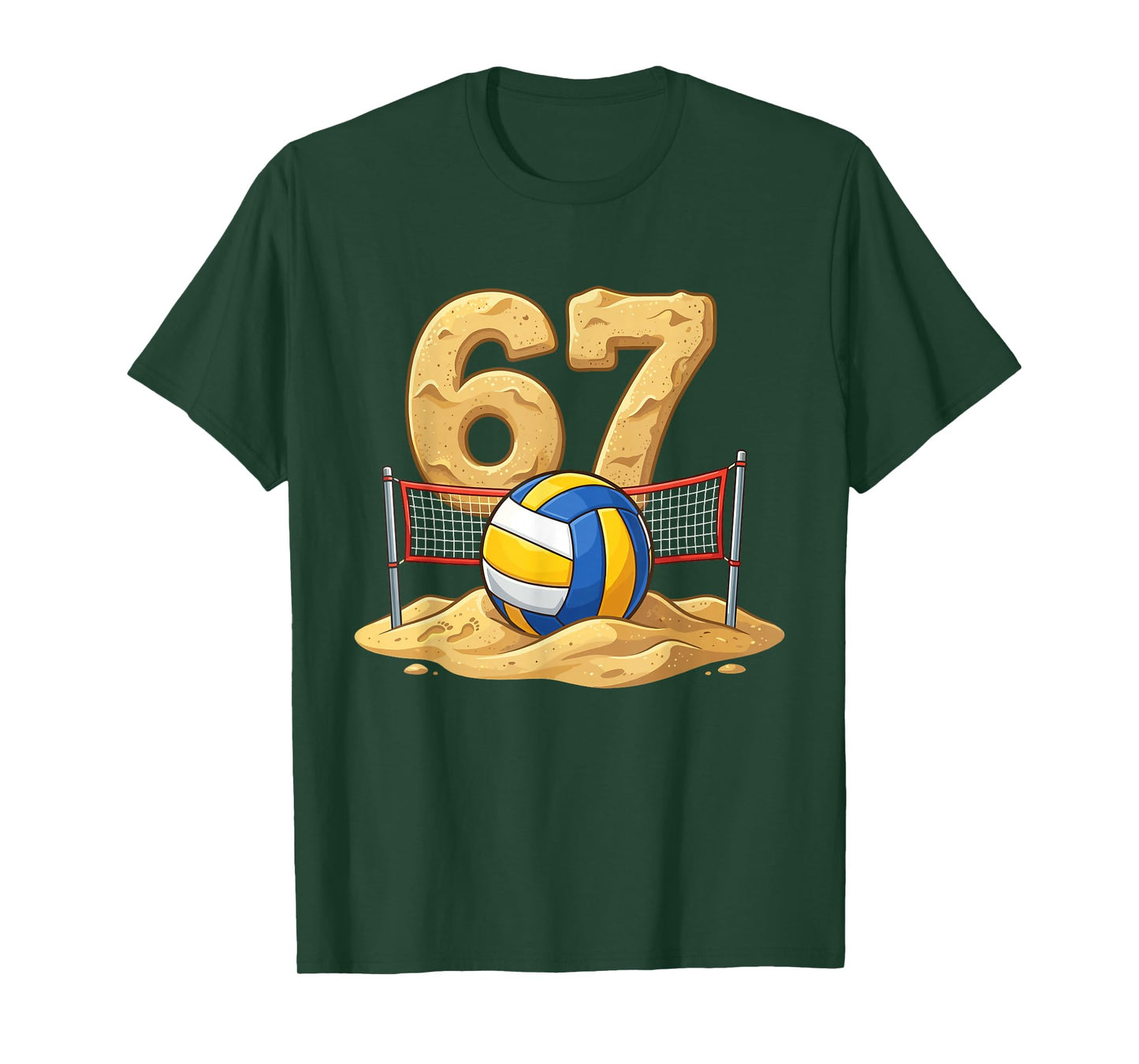 Funny Beach Volleyball 6 7 Meme T-Shirt