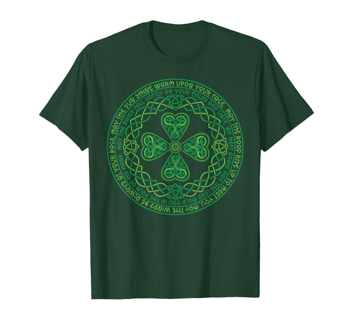 Celtic Knot Irish Blessing 4 Leaf Clover Ireland St Patricks T-Shirt