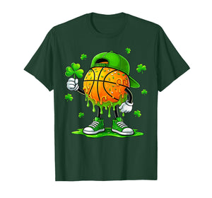St Patricks Day Shamrock Irish Basketball Shirts Boys Men T-Shirt
