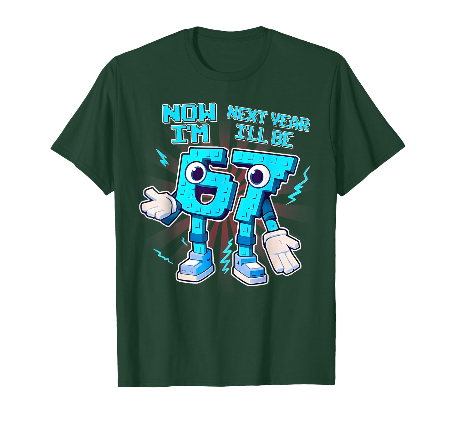 Italian Brainrot Now I'm 6 Next Year I'll Be 7 Gift Kid Boy T-Shirt