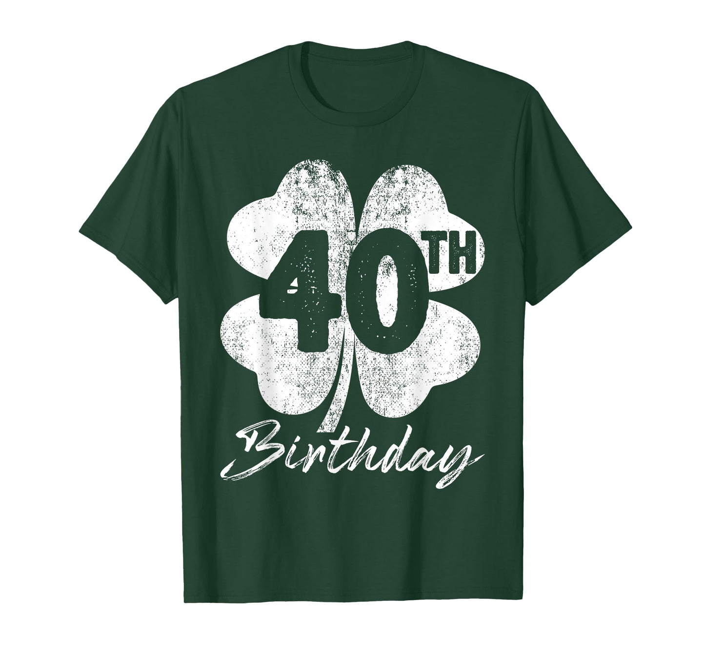 Funny 40th Birthday Shamrock St Patrick's Day Boys Girls T-Shirt