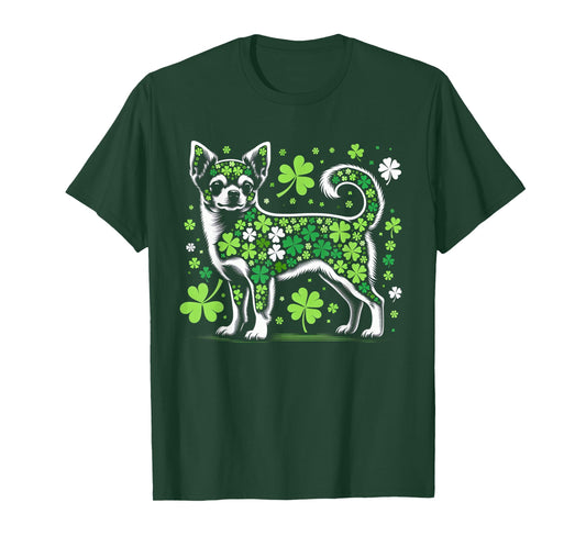 St Patricks Day Dog Themed Women Men Chihuahua Lover T-Shirt