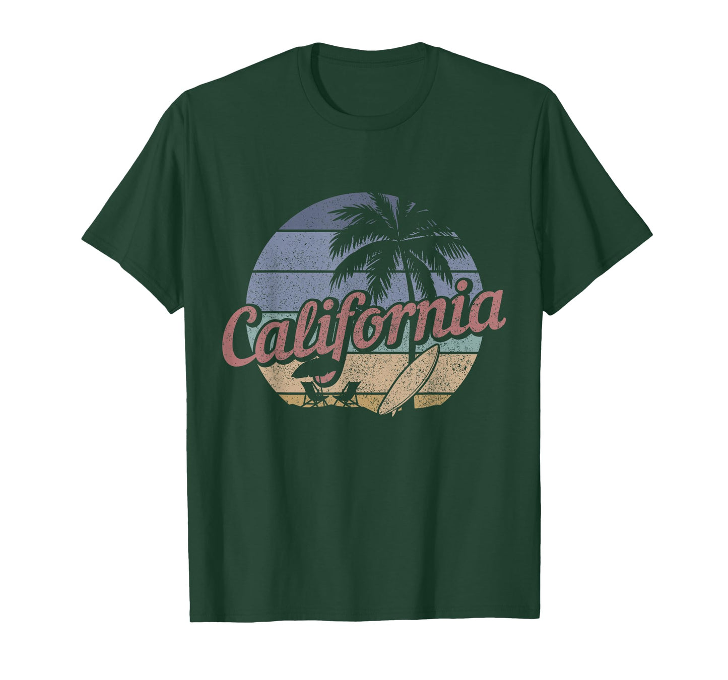 California Surf Vintage Souvenir Cali Beach Surfer T-Shirt