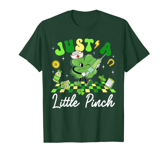 Just A Little Pinch Nurse St Patrick's Day Shamrock Women T-Shirt