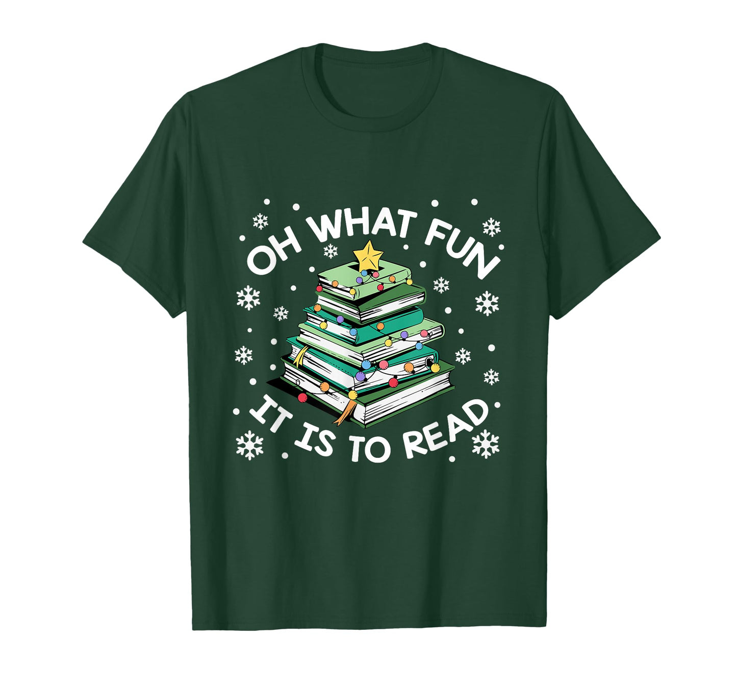 Oh What Fun It is to Read Christmas Book Lover Librarian T-Shirt