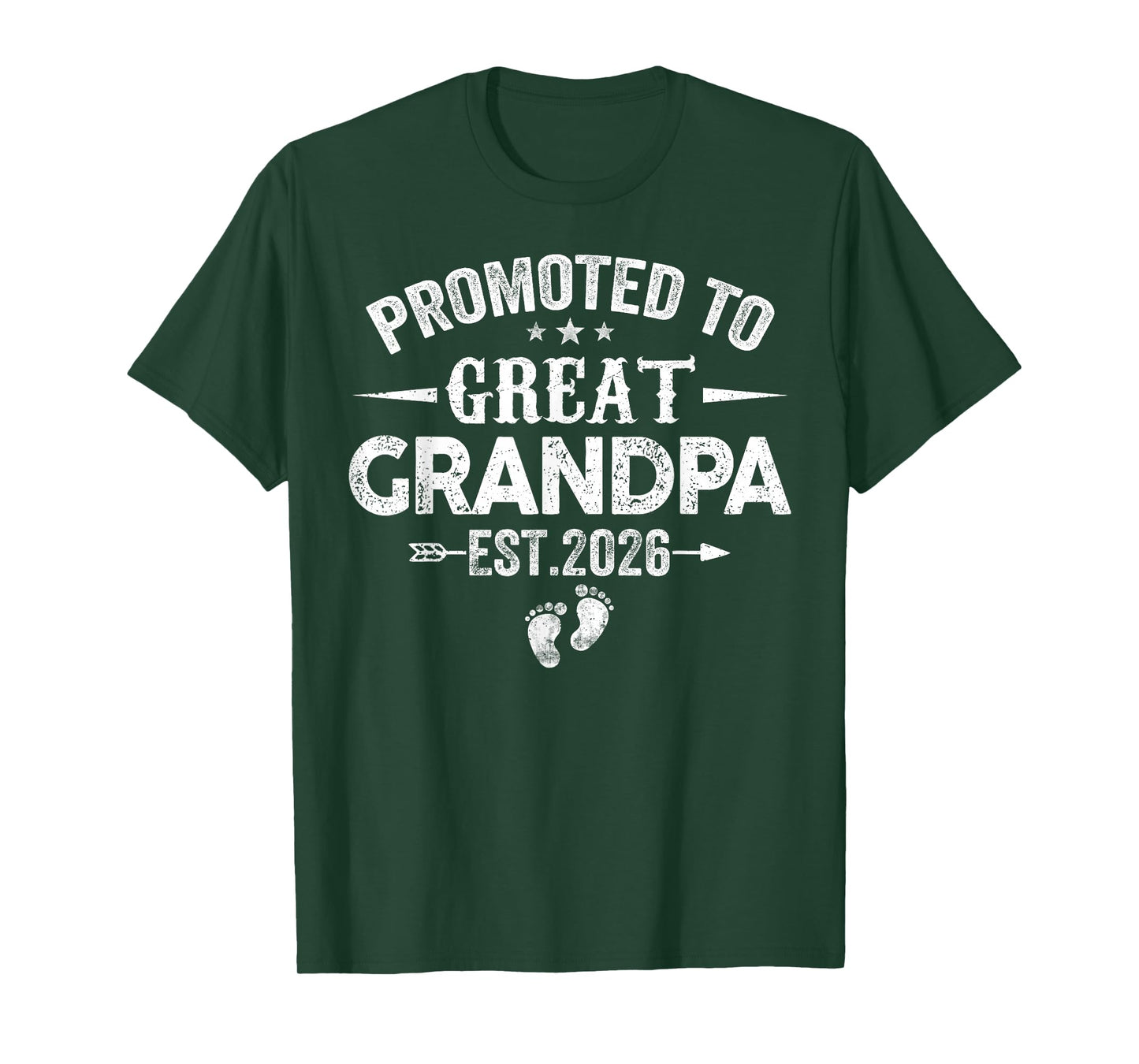 Mens Promoted to Great Grandpa Est 2026 Soon to Be Grandpa T-Shirt