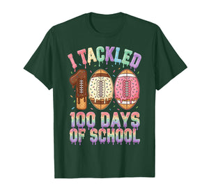I Tackled 100 Days of School Football 100th Day for Boys T-Shirt
