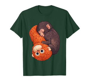Funny Baby Monkey Punch Cute Animal Men Women Kids T-Shirt
