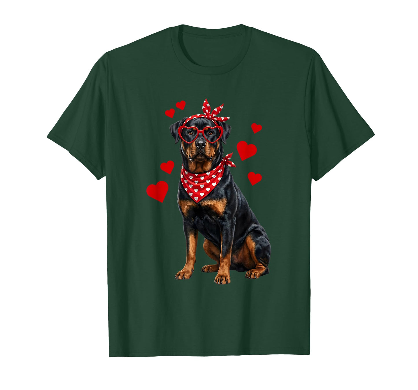 Rottweiler Valentines Day Dog Lover Heart T-Shirt