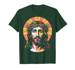 Vintage God King Jesus Christ Sweet Face Image T-Shirt