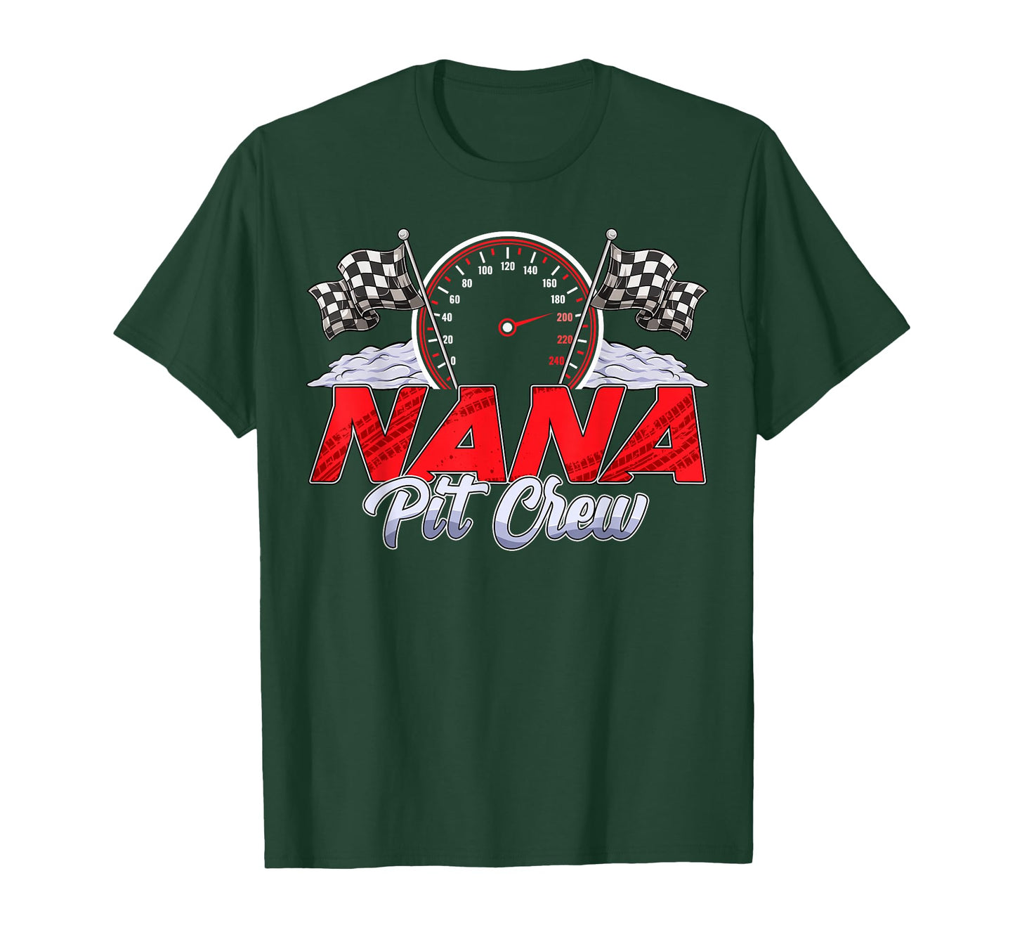Nana Pit Crew Race Car Birthday Family Matching Racing T-Shirt