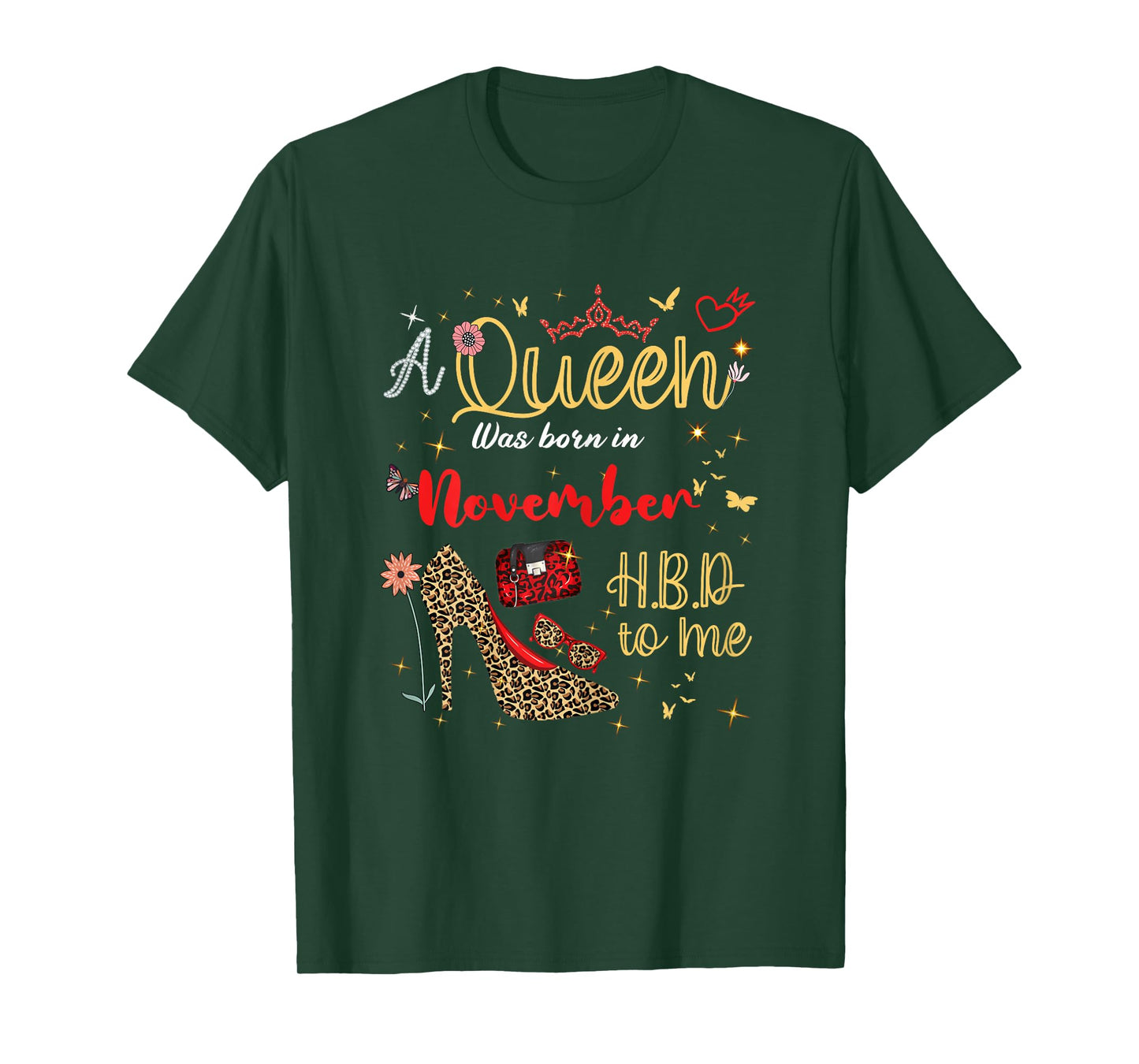 A Queen was Born in November Birthday Queen Women Girls T-Shirt