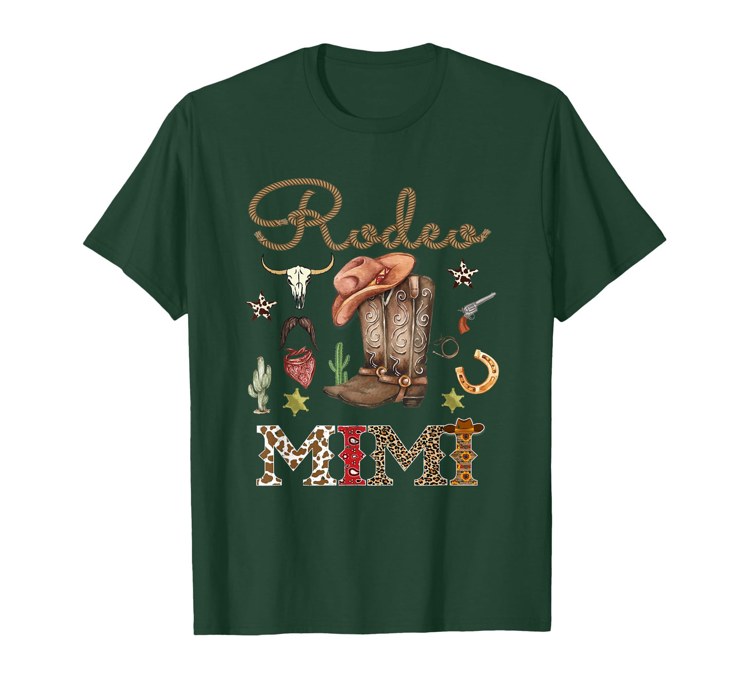 Rodeo Mimi Cowboy Cowgirl Birthday Matching Family T-Shirt