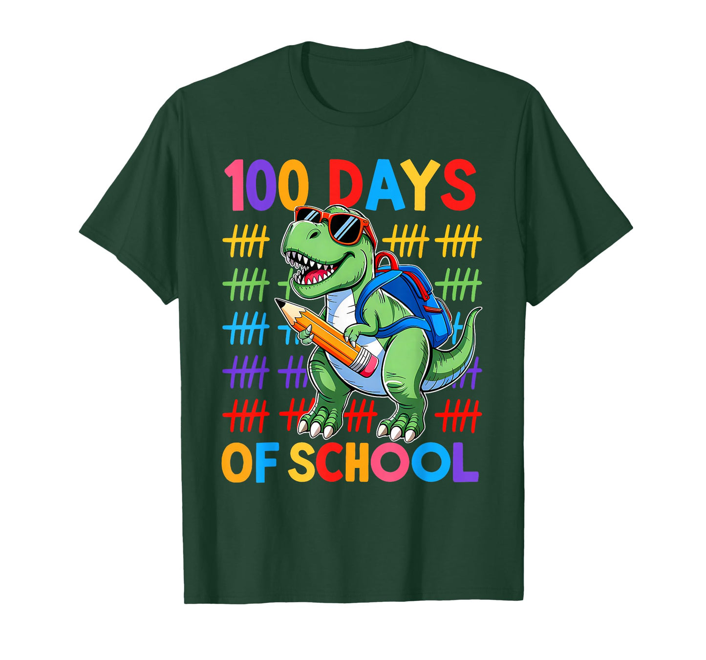 100 Days of School Dinosaur Boys 100 Days Smarter 100th Day T-Shirt