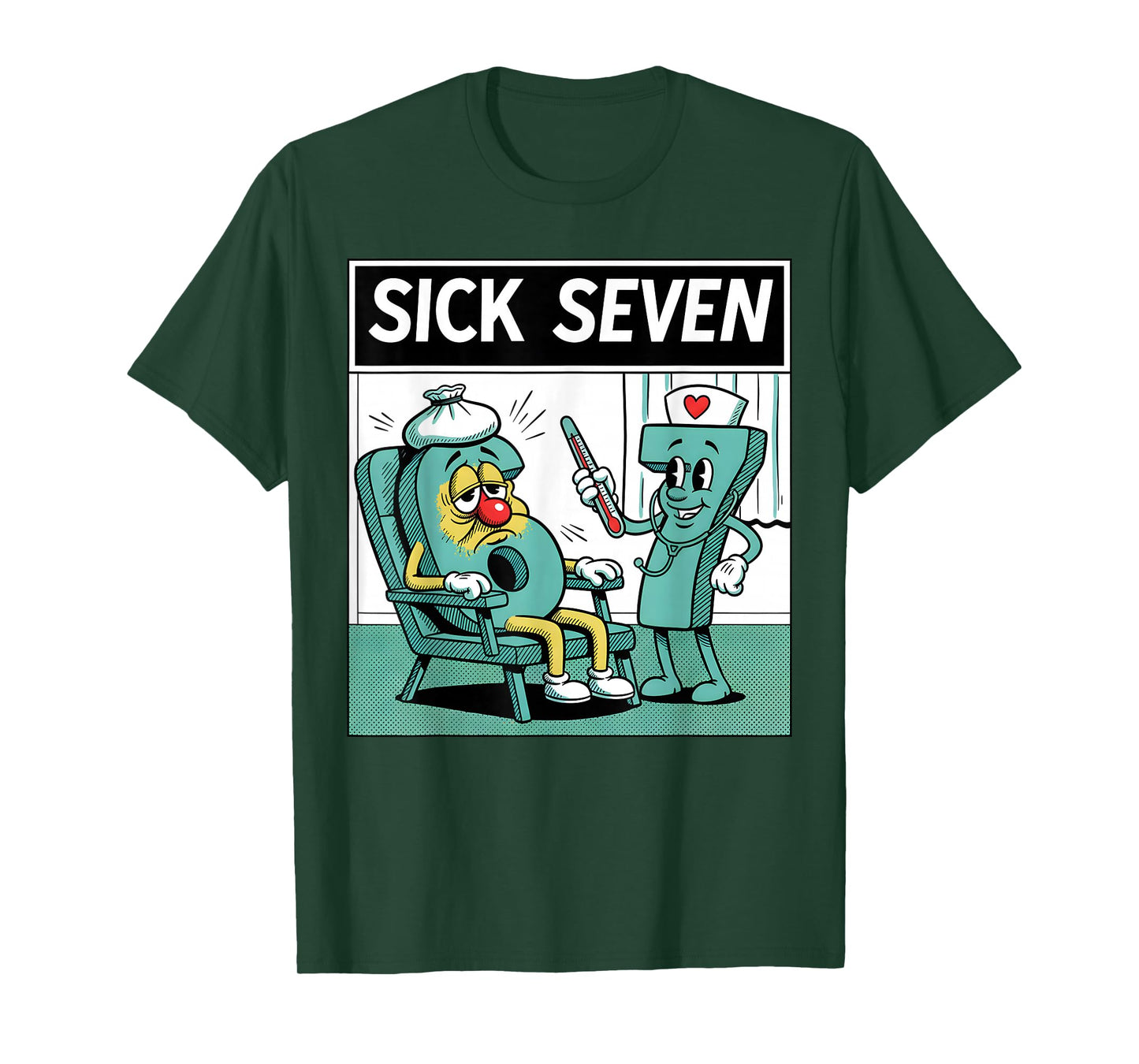 Sick Seven Nurse Funny Nursing 67 Meme Hospital Medical T-Shirt