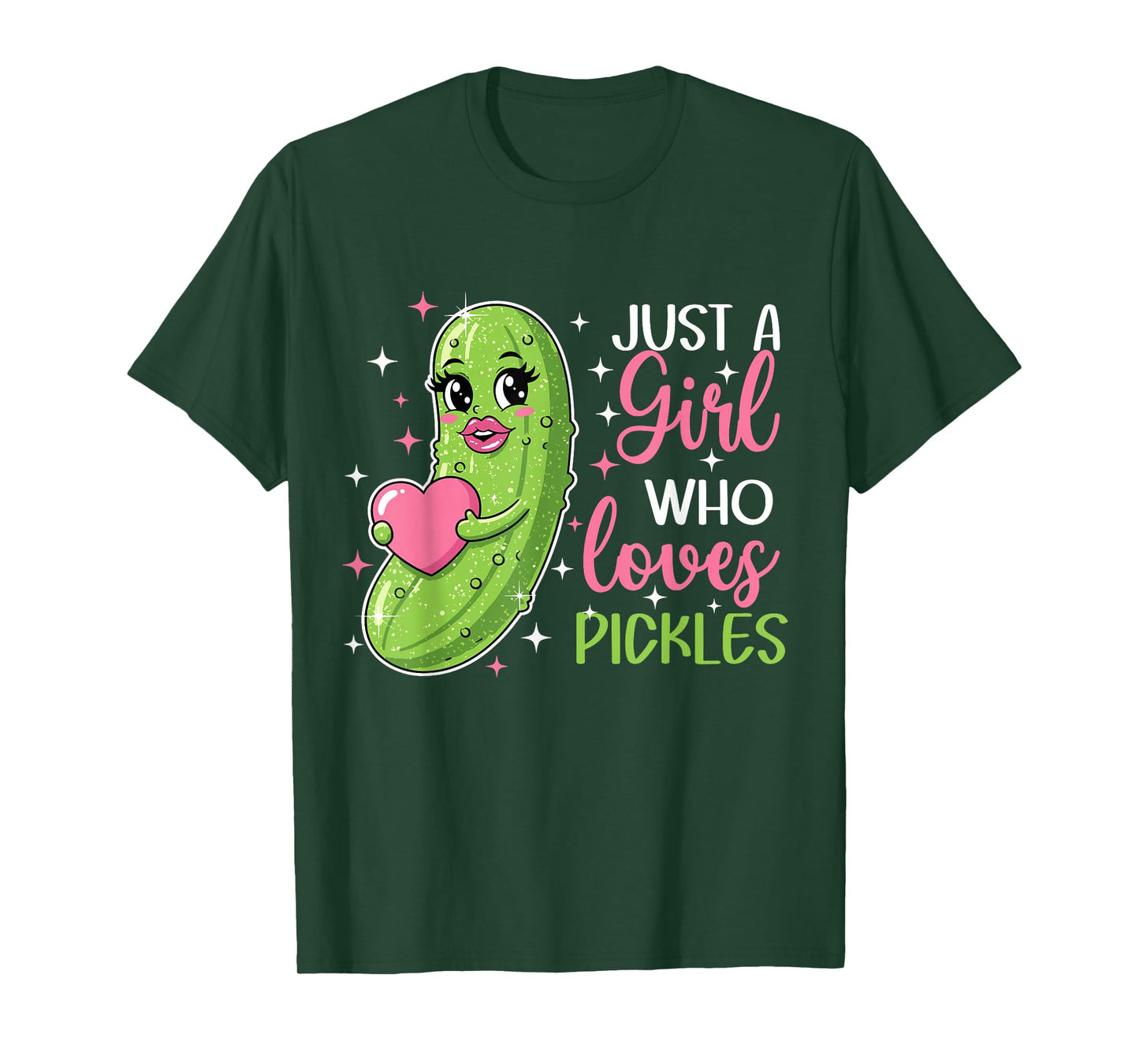 Just a Girl Who Loves Pickles Cute Design for Pickle Lovers T-Shirt