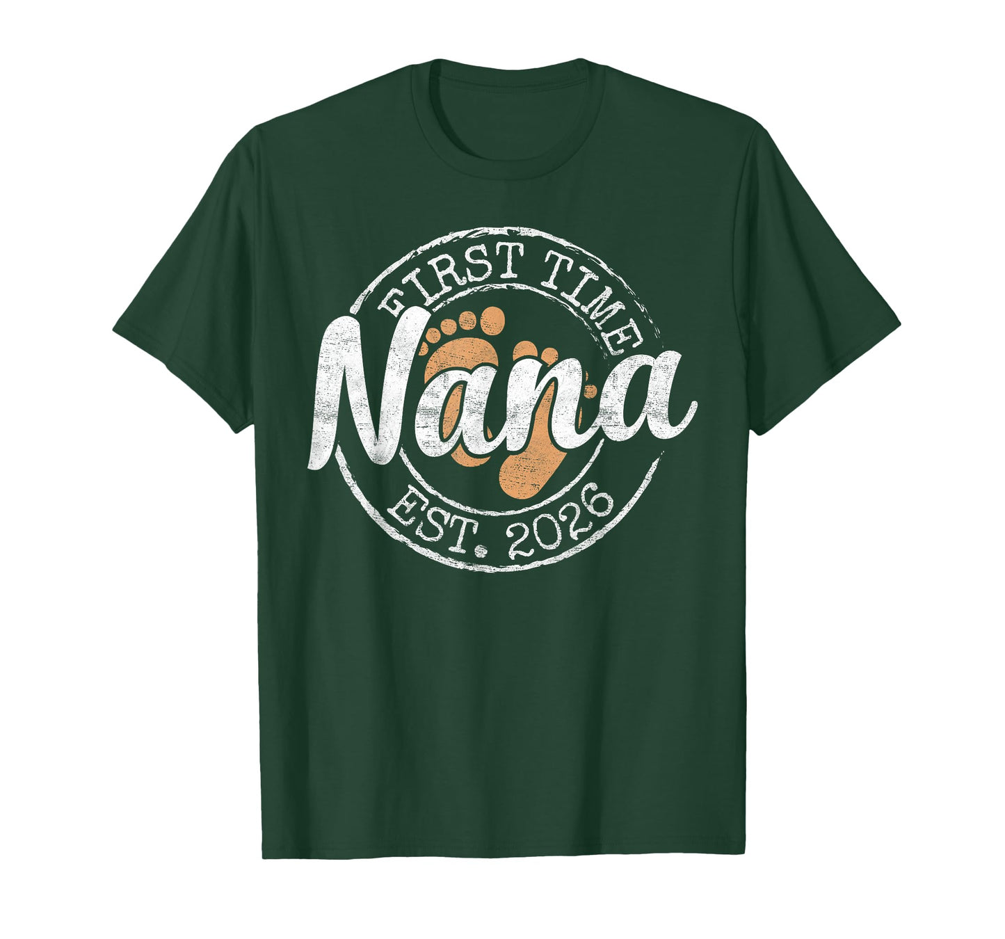 First Time Nana Est 2026 Stamp Soon Promoted to Grandma T-Shirt