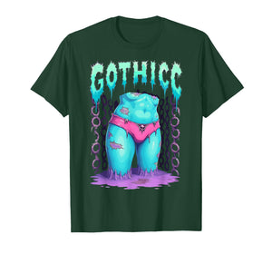 Creepy Gothicc Zombie Body Kawaii Pastel Goth Occult Art T-Shirt