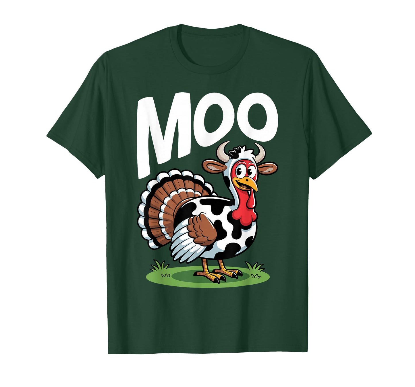 Turkey Moo Funny Thanksgiving Turkey Face Autumn T-Shirt