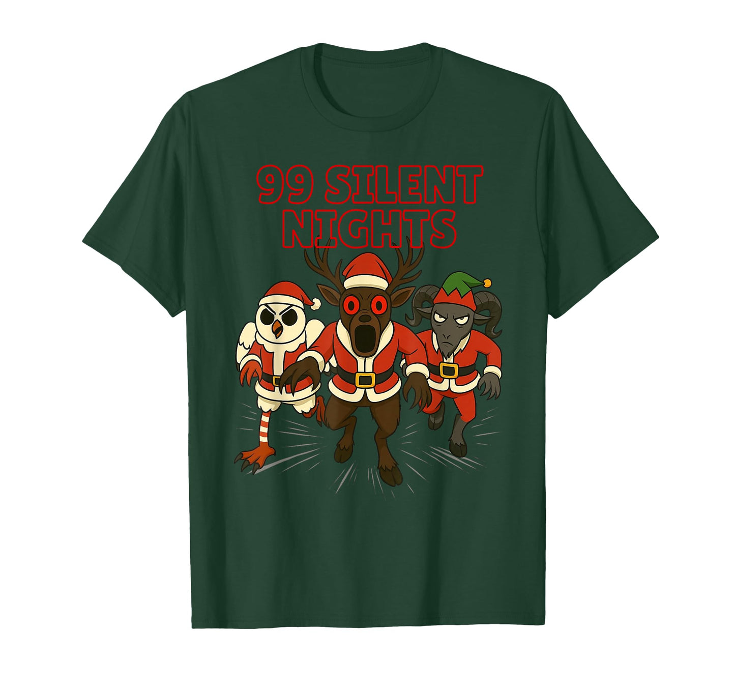 99 Silent Nights in The Forest Christmas Holiday for Gamers T-Shirt