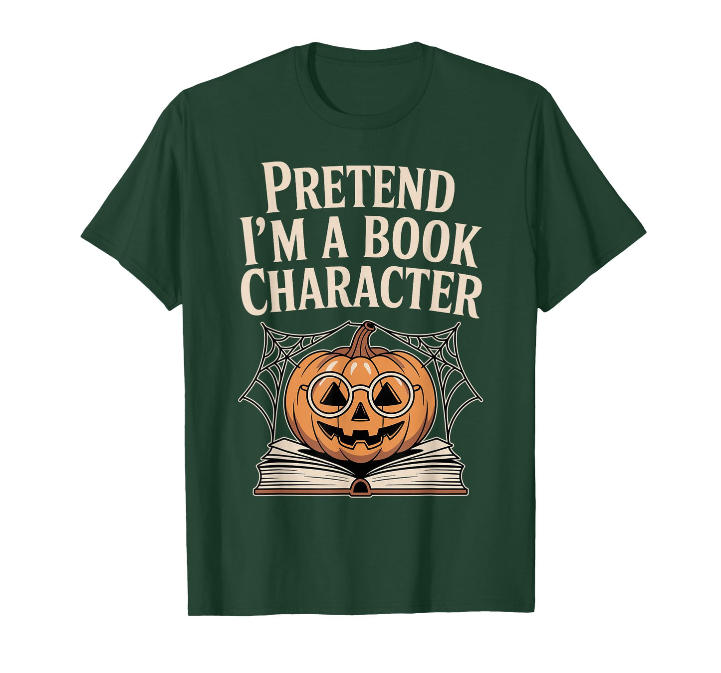 Pretend I'm A Book Character Costumes Kids Halloween Pumpkin T-Shirt