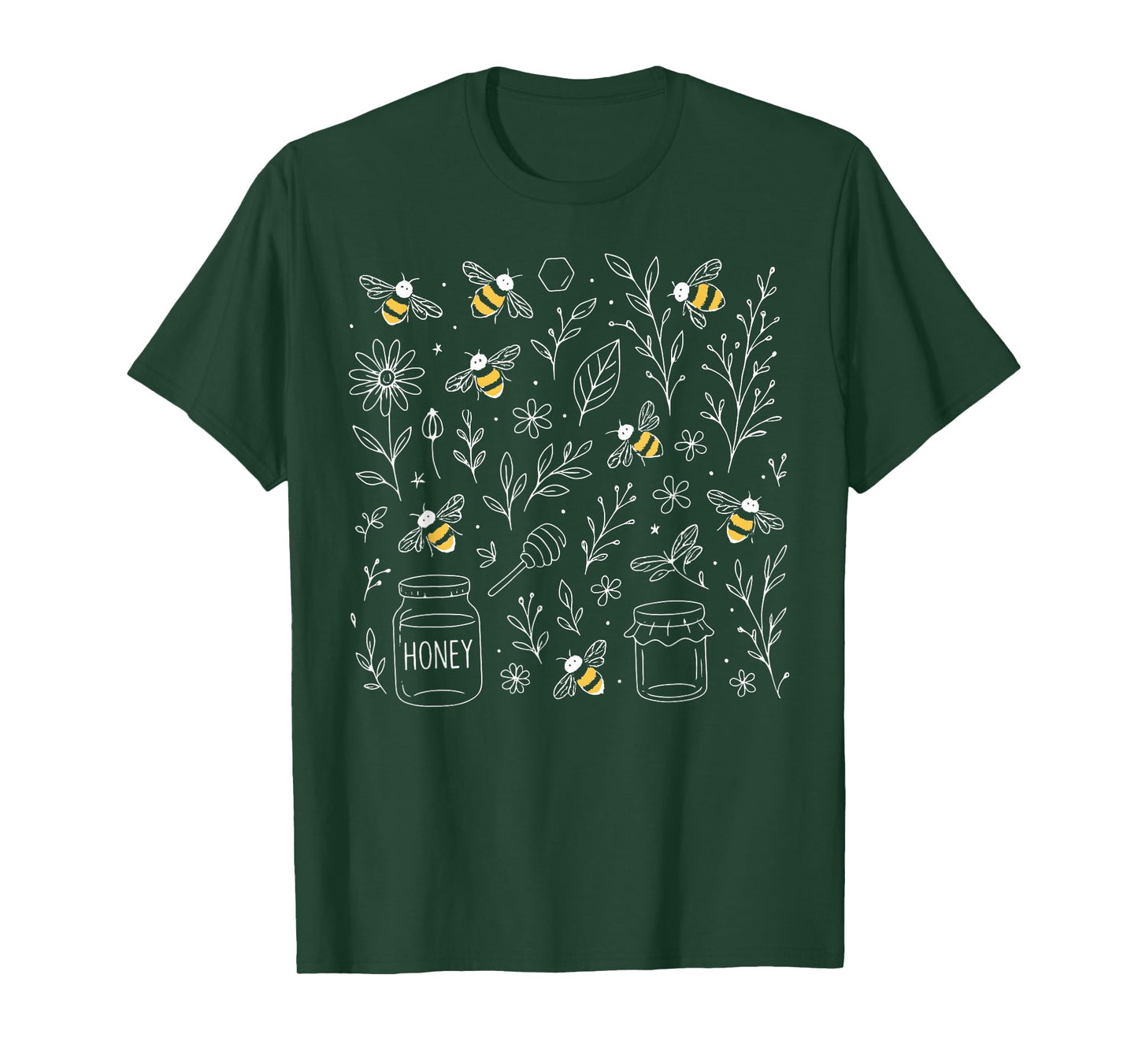 Vintage Wildflower Bee Honeycomb Beekeeping Bee Lovers Women T-Shirt