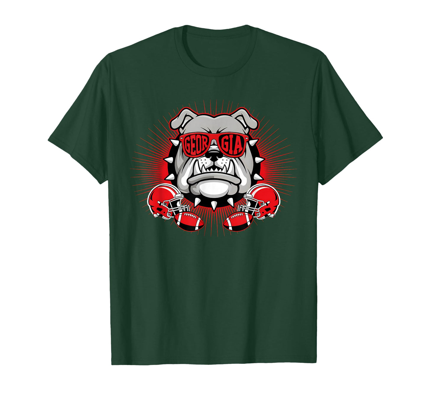 Retro GA Georgia Dog Sport Lovers Tee for Men Women Kids T-Shirt