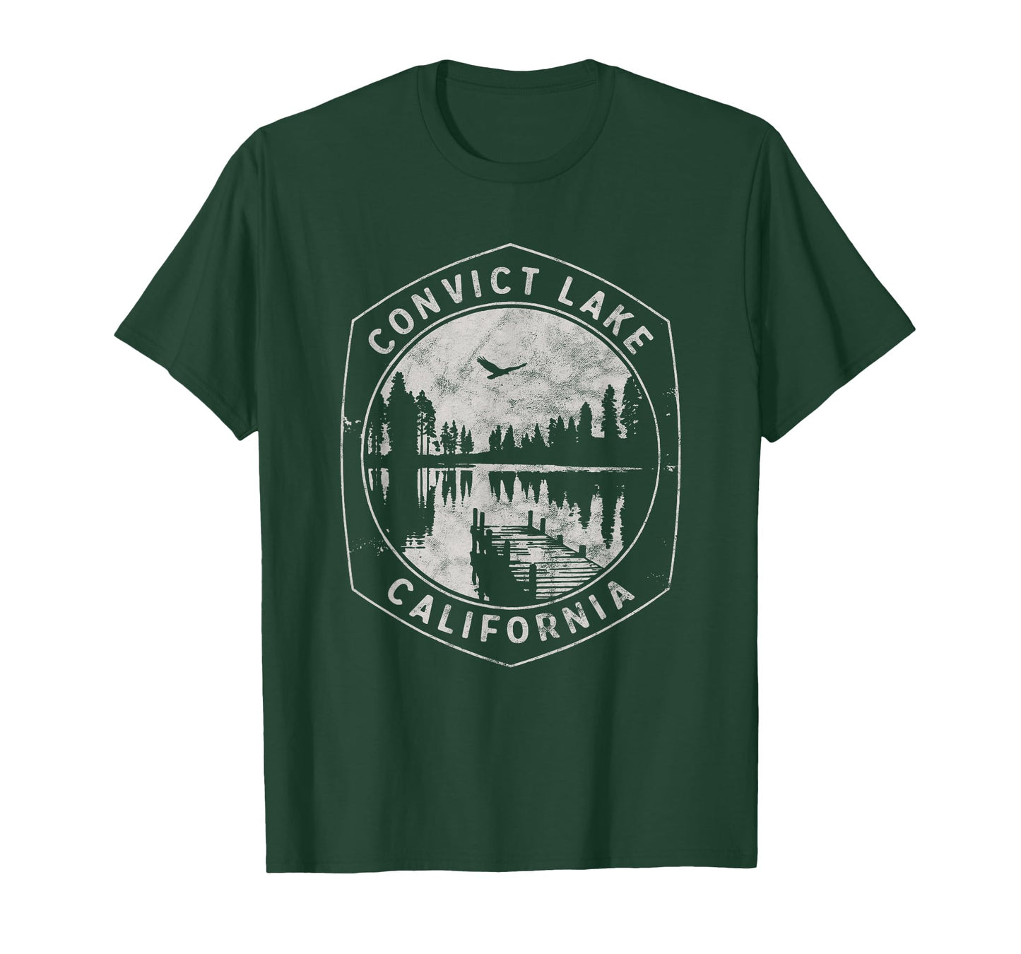 Vintage Convict Lake California Outdoors Vacation T-Shirt