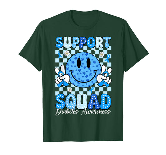 in November We Wear Blue Diabetes Awareness Support Squad T-Shirt