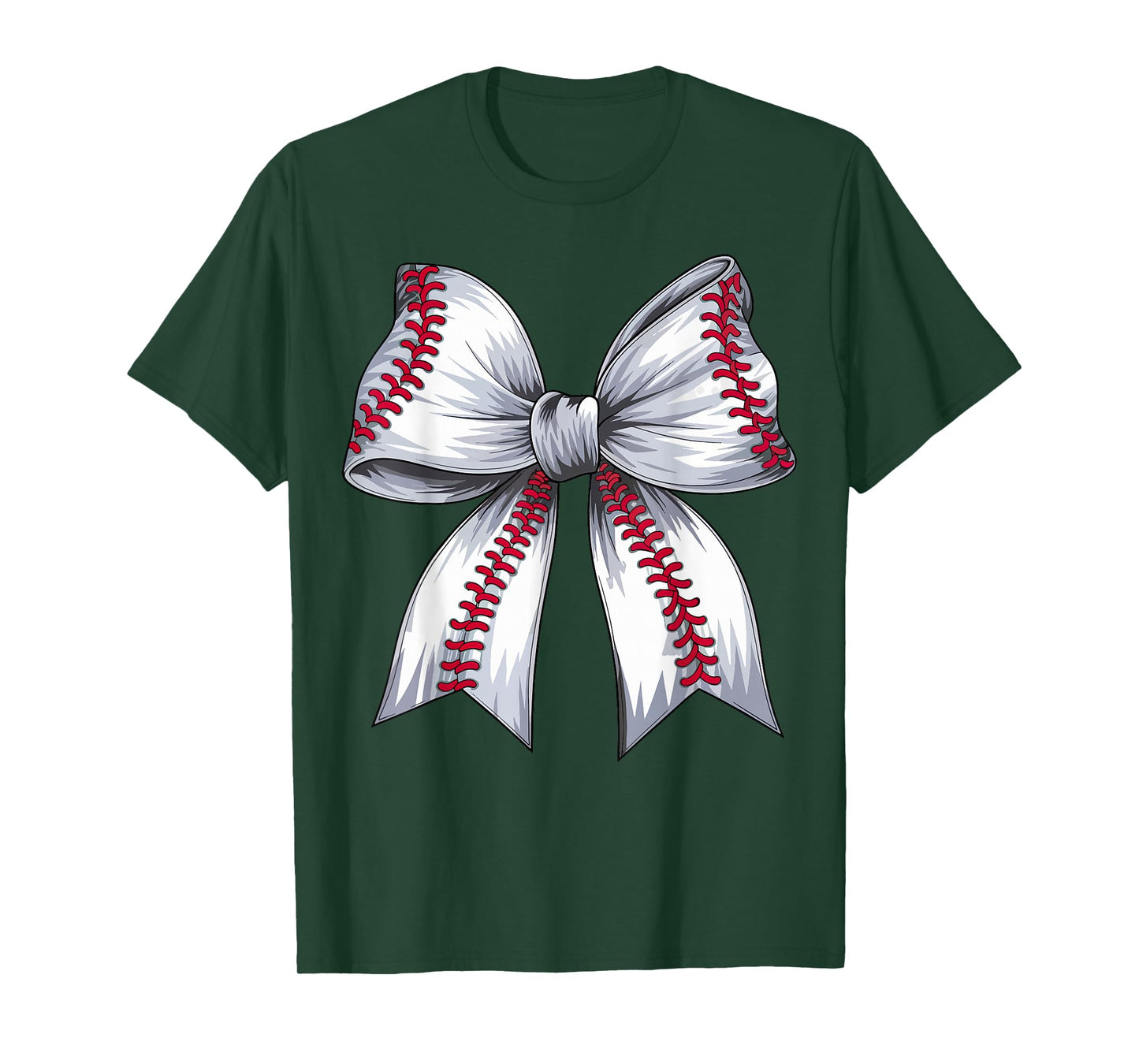 Cute Baseball Coquette Bow for Women Girls Baseball Mom Mama T-Shirt